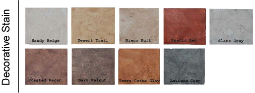 decorative stain color choices